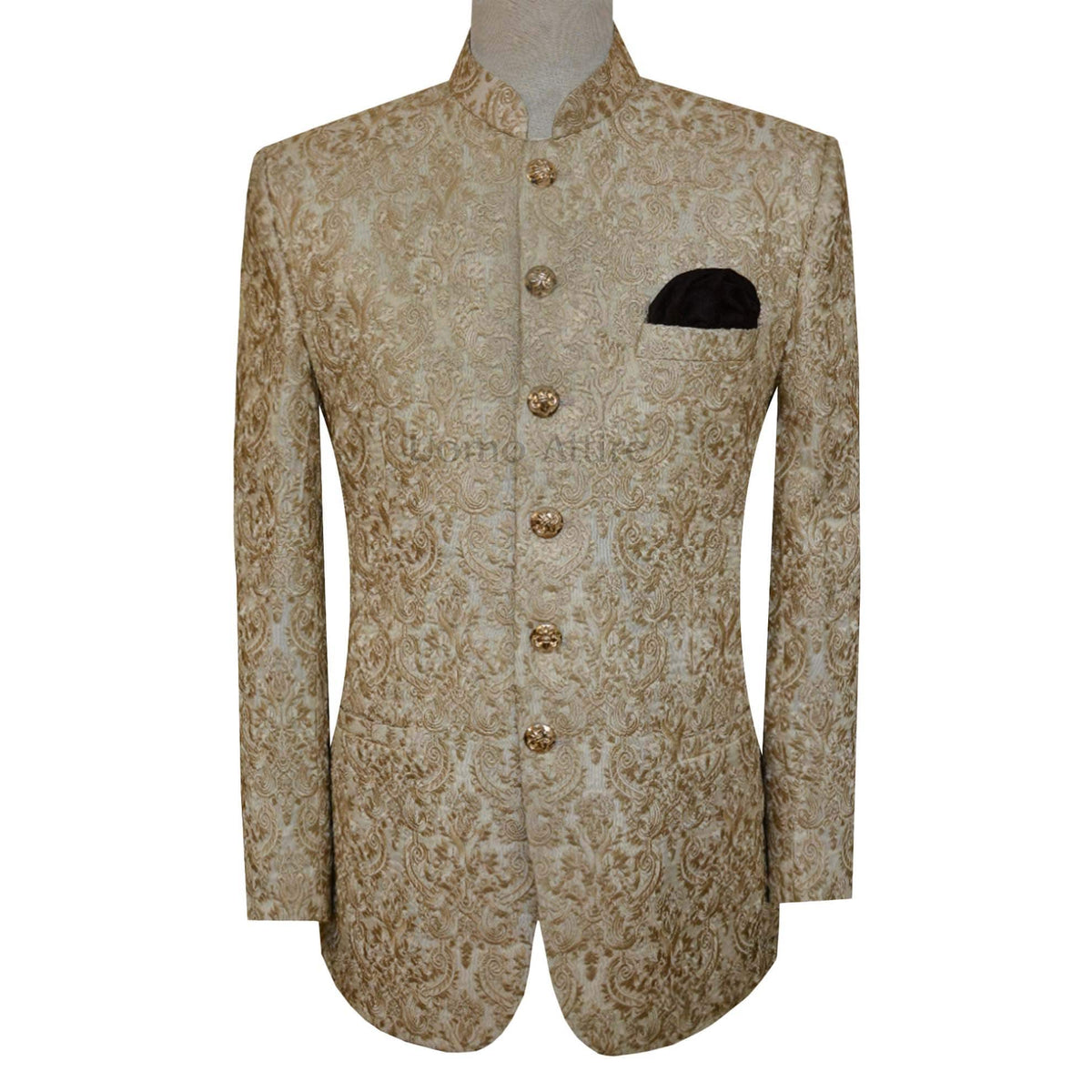 Simple fully embroidered prince coat