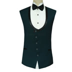 Bespoke Timber Green Slim Fit Tuxedo Suit for Men | Vest for Men