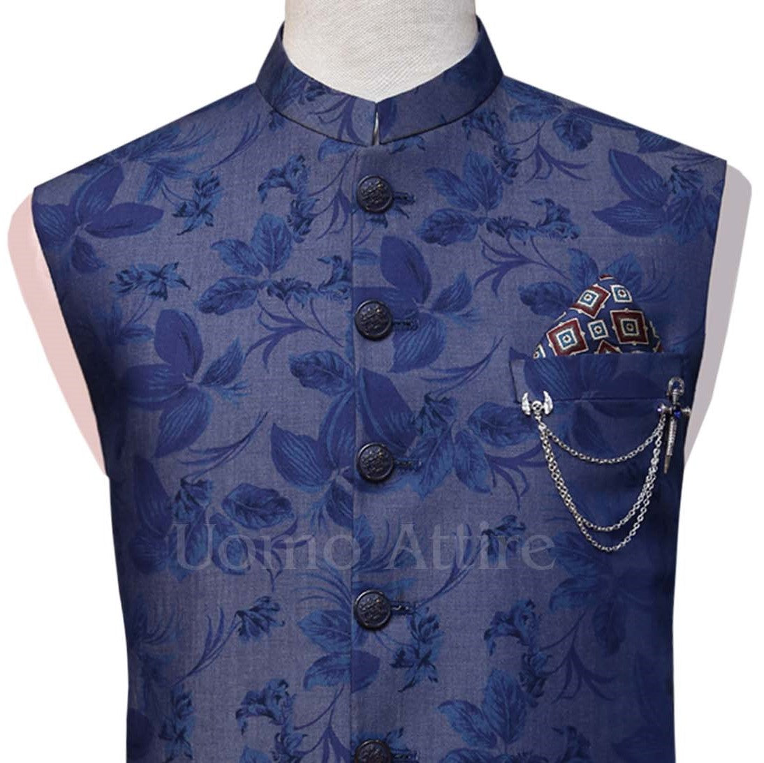 Single ply printed cotton customized waistcoat 3