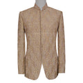 Skin tone fully embellished prince coat for wedding and groom