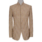 Skin tone fully embellished prince coat for wedding and groom