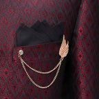 Slef textured jamawar maroon prince coat design 2