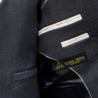 Slim Fit Charcoal Grey Wedding Suit for Groom Inside Round Fashion