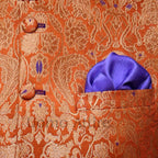 Slim fit orange color ready to wear waistcoat 2