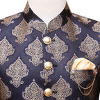 Slim fitted jamawar prince coat