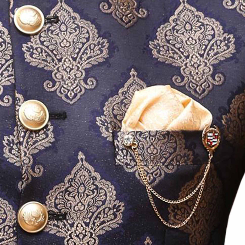 Slim fitted jamawar prince coat 2