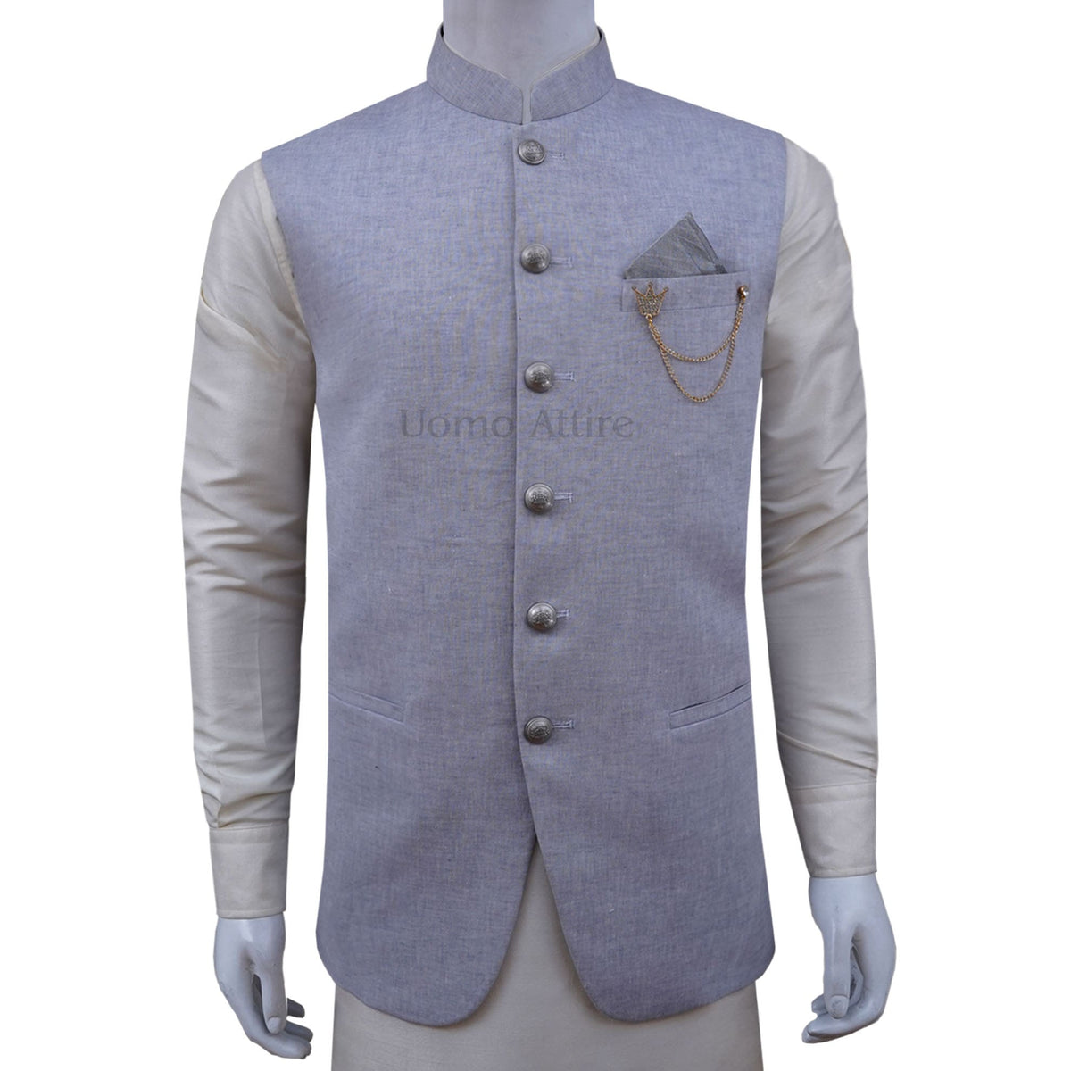 Summer wear imported linen fabric waistcoat