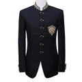 Tailormade imported jamawar black prince coat for smart look