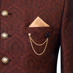 Textured karandi jamawar prince coat for a dapper look 2