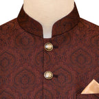 Textured karandi jamawar prince coat for a dapper look 3