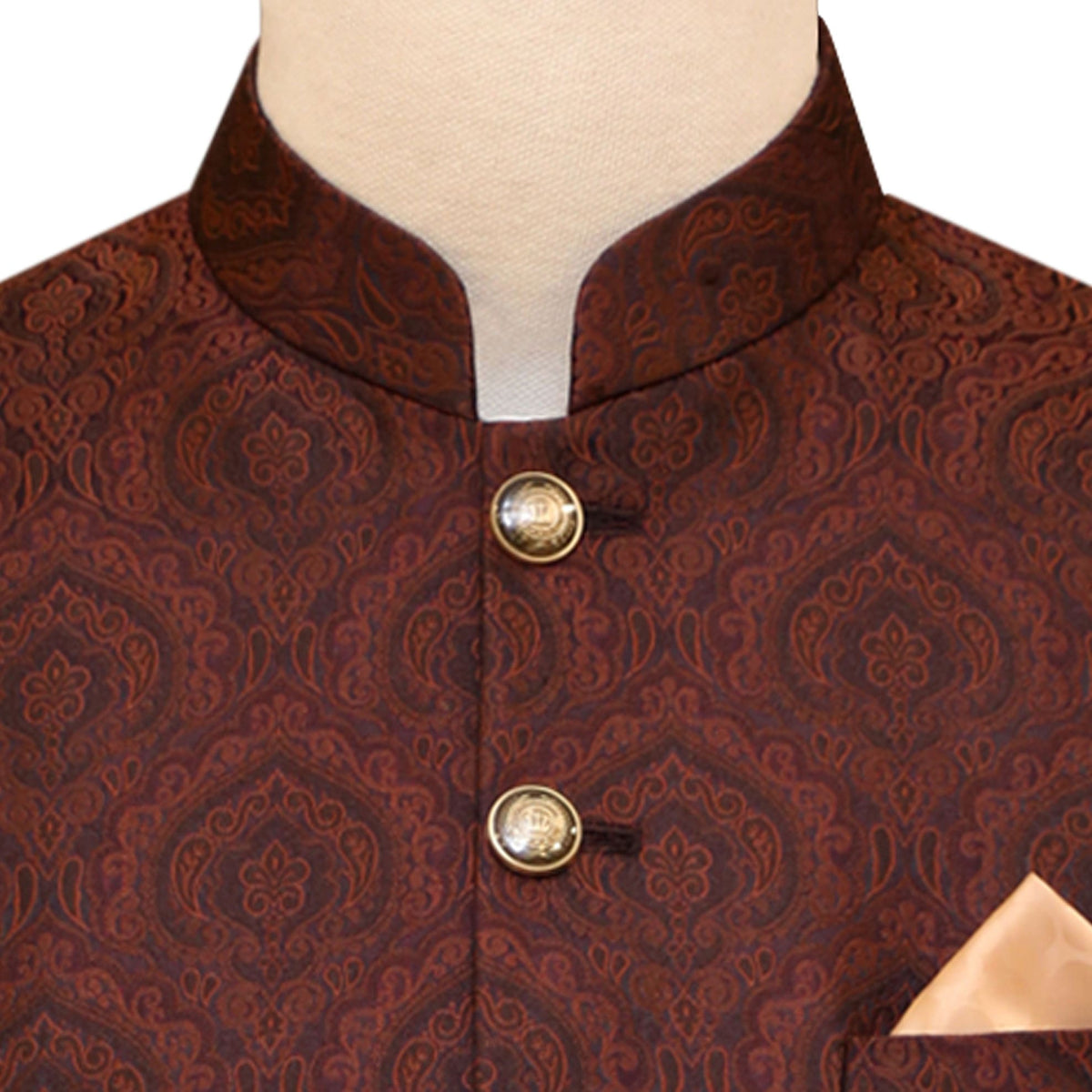 Textured karandi jamawar prince coat for a dapper look 3