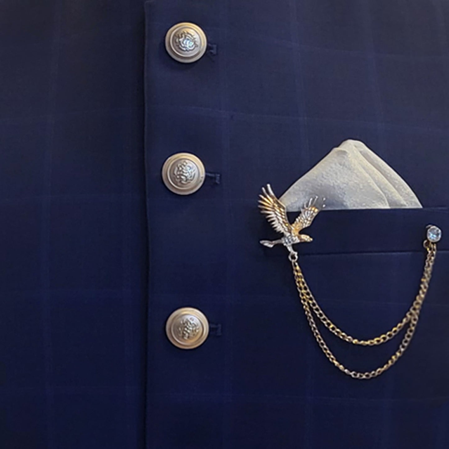 Tropical blue check fabric waistcoat for men – Uomo Attire