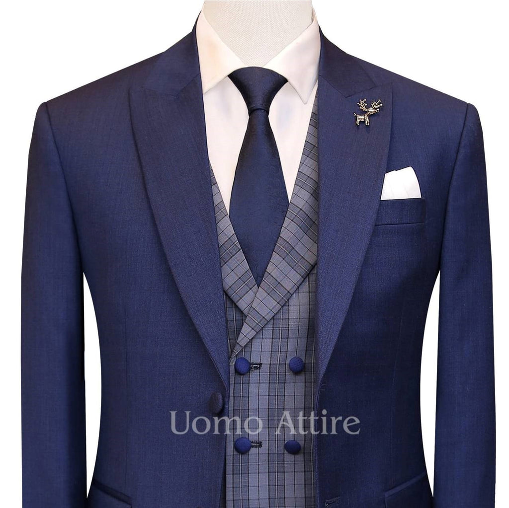 Tropical four season light weight three piece suit for men 3