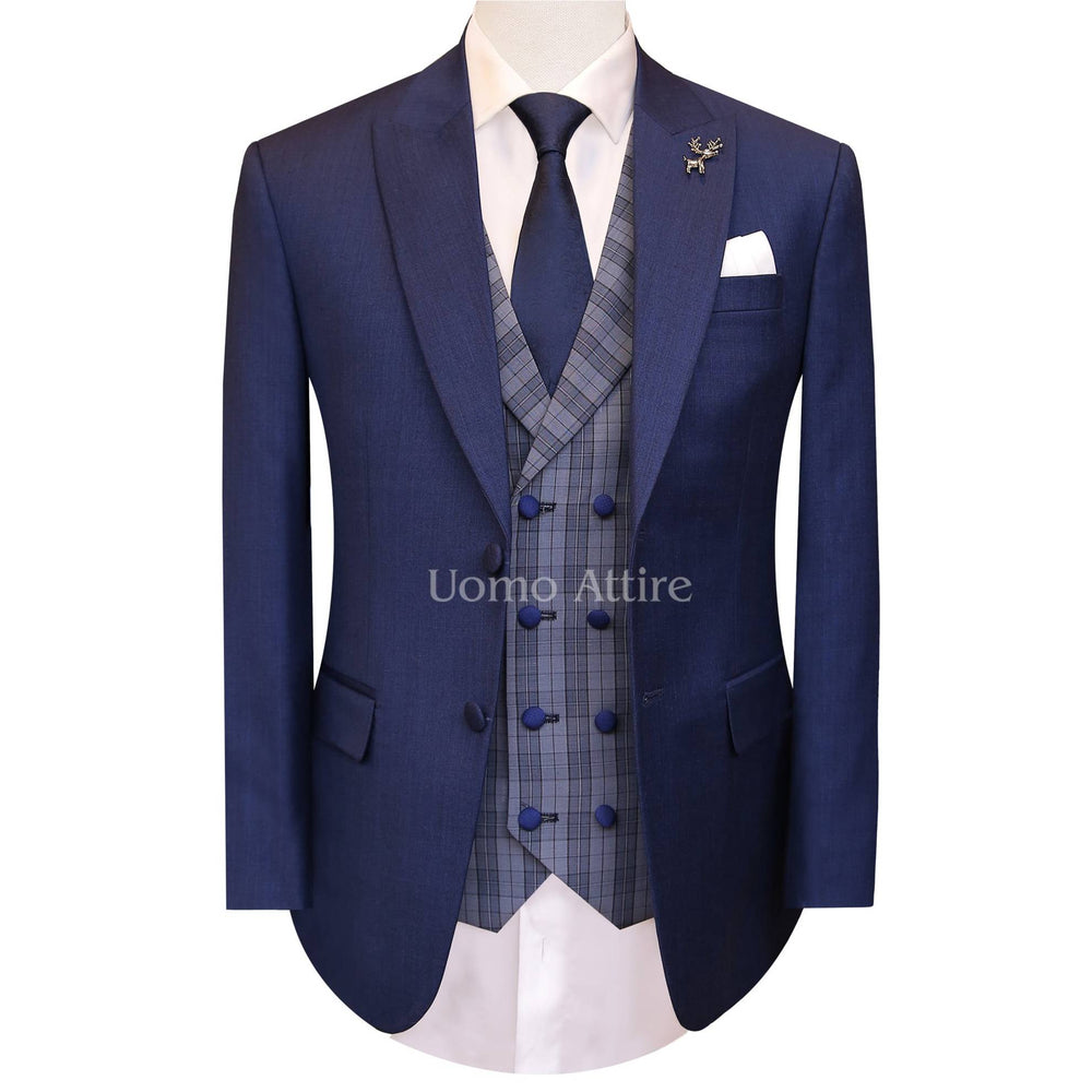 Tropical four season light weight three piece suit for men
