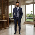 Abito 3 pezzi slim fit blu royal 