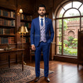 Shark skin Italian bespoke 3 piece suit