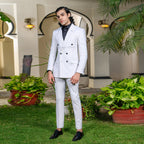 Elegant Pinstripe Double-Breasted Suit Timeless Sophistication and Modern Style