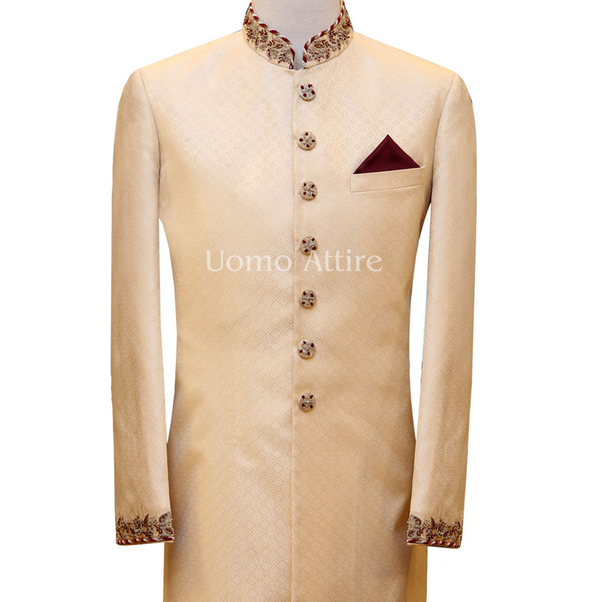 Elegante pacchetto sherwani di design personalizzato 