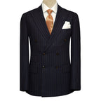 Elevate your look with our blue pinstripe 2 piece suit for men