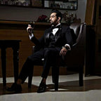 Luxury Black Tuxedo with Satin Lapel and Double-Breasted Waistcoat