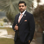 Luxurious Charcoal Grey Three-Piece Suit for Men with Double-Breasted Waistcoat