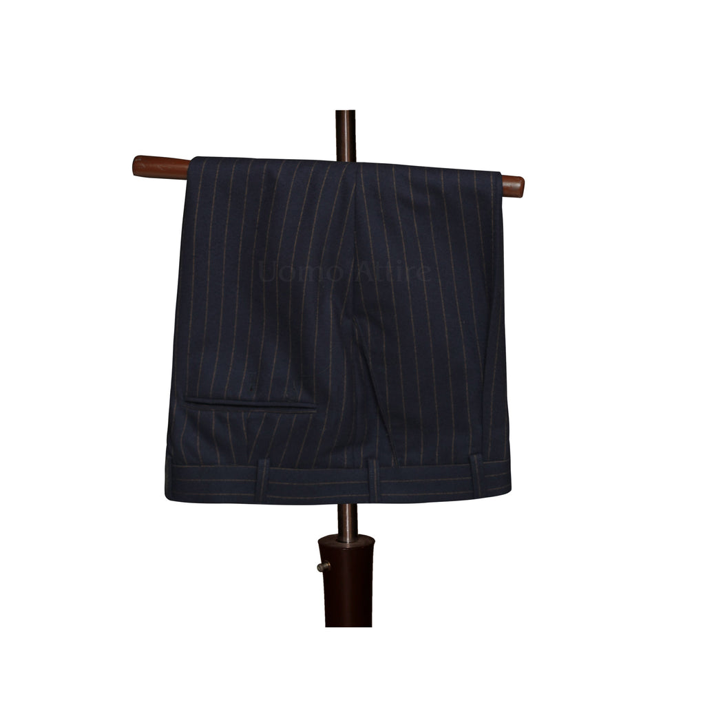 Elevate your look with our blue pinstripe 2 piece suit for men