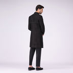 Majestic Open Front Black Sherwani  For Groom With Fully Embilshment
