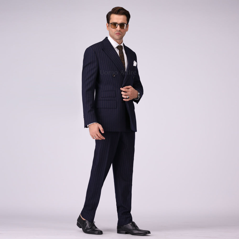 Iconic Italian Wool Formal Two Piece Suit For Mens