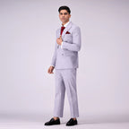 Luxurious Linen Double-Breasted Two Piece Suit For Men's