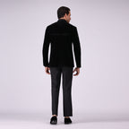 Opulent Black Velvet Prince Two Piece Suit With Intricate Embellishments