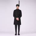 Majestic Open Front Black Sherwani  For Groom With Fully Embilshment