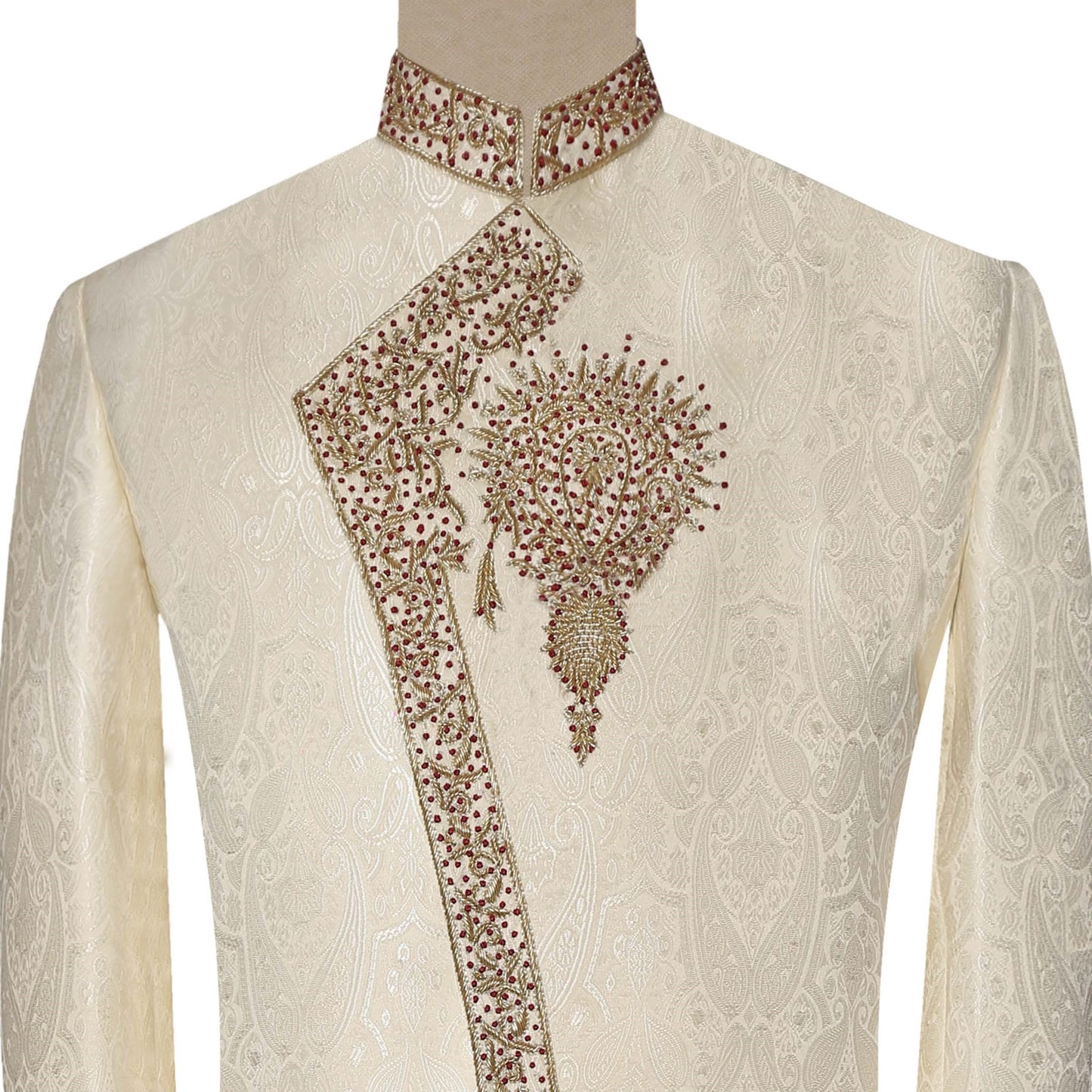 
                  
                    Wedding Off-White Sherwani
                  
                