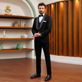 Men's Luxury Black Tuxedo 3-Piece Suit with Shawl Lapel