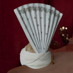 White Aitchison Wedding Turban for Groom