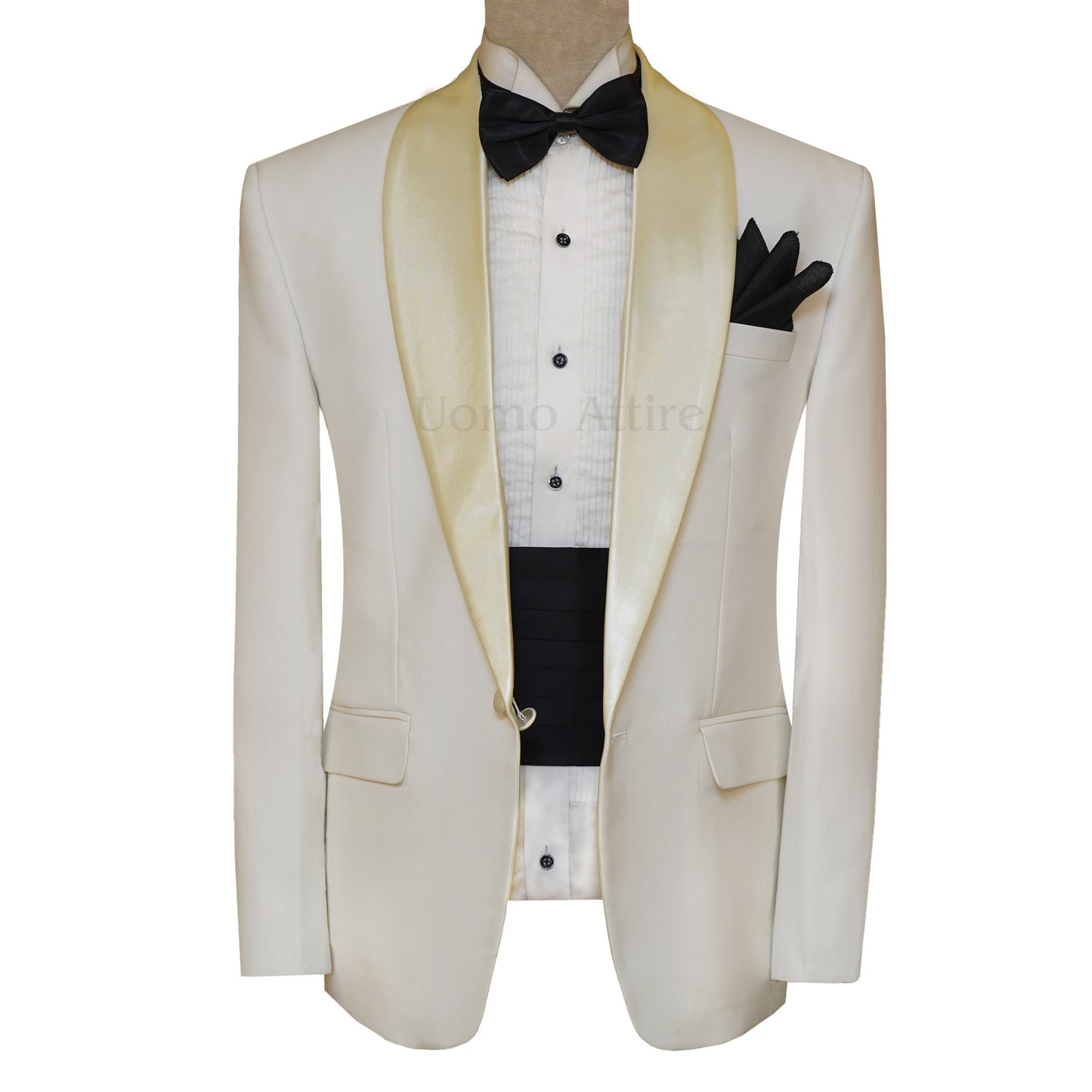 
                  
                    Wilvorst Dinner White Wedding Tuxedo Suit for Men
                  
                