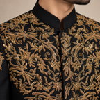 Cappotto principe nero micro impreziosito personalizzato 