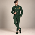 Deep green prince coat design with soft padding