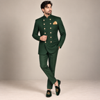 Deep green prince coat design with soft padding