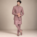Fully Embroidered Mens Pink Prince Coat