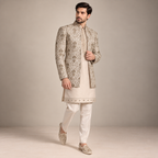 Golden Fully Embellished Prince Coat for Groom