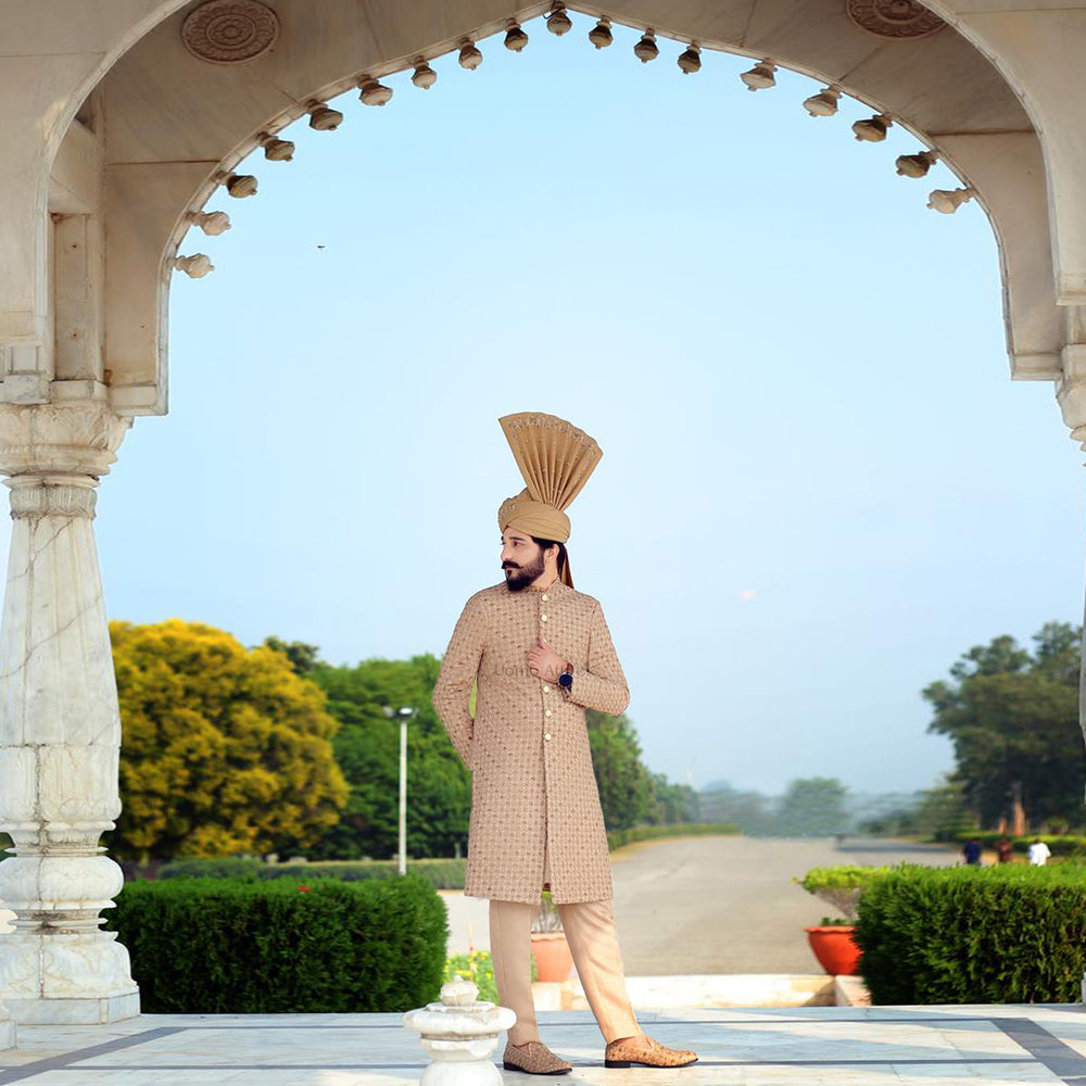 beidge-colour-sherwani-design