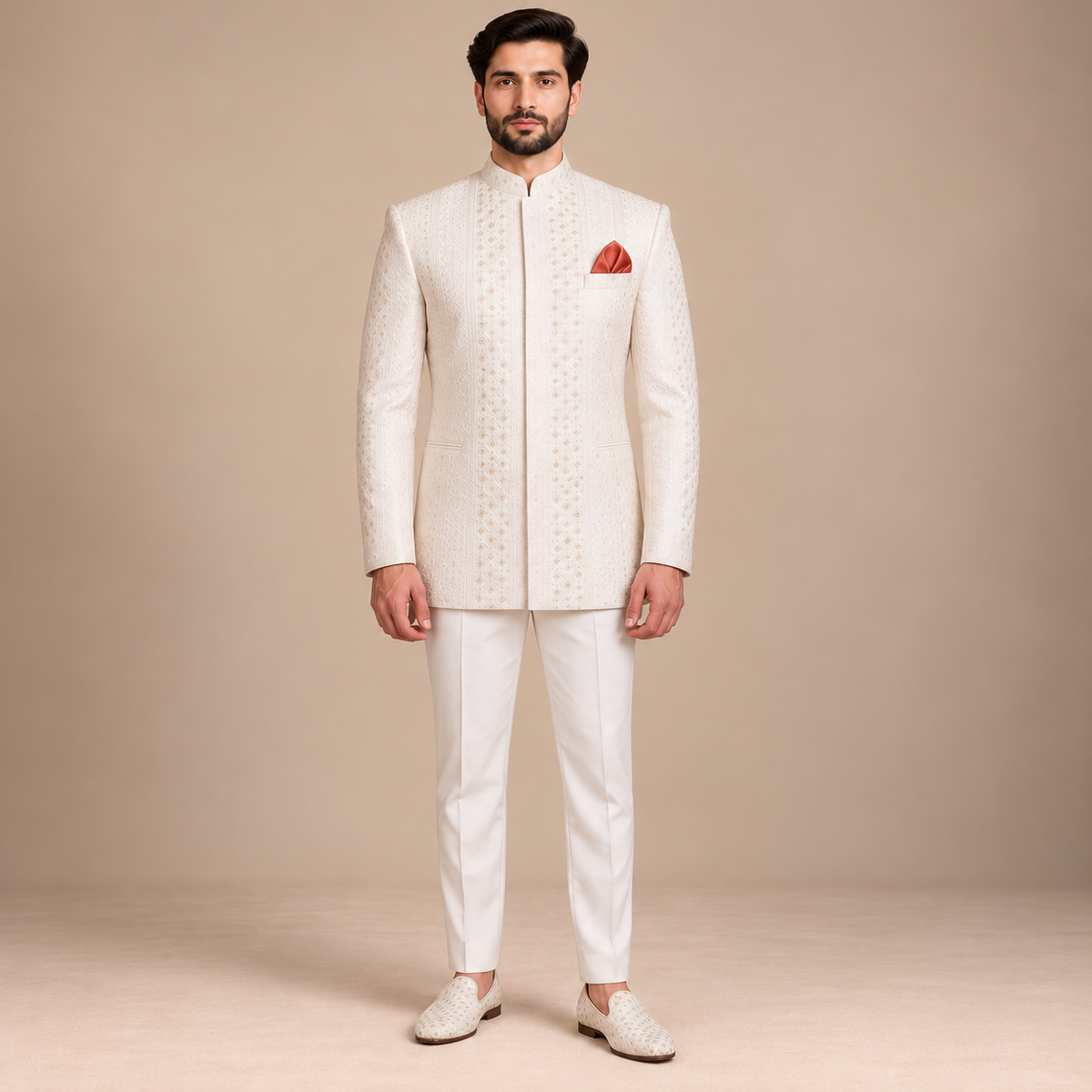 Cappotto principe completamente ricamato per il tuo evento 