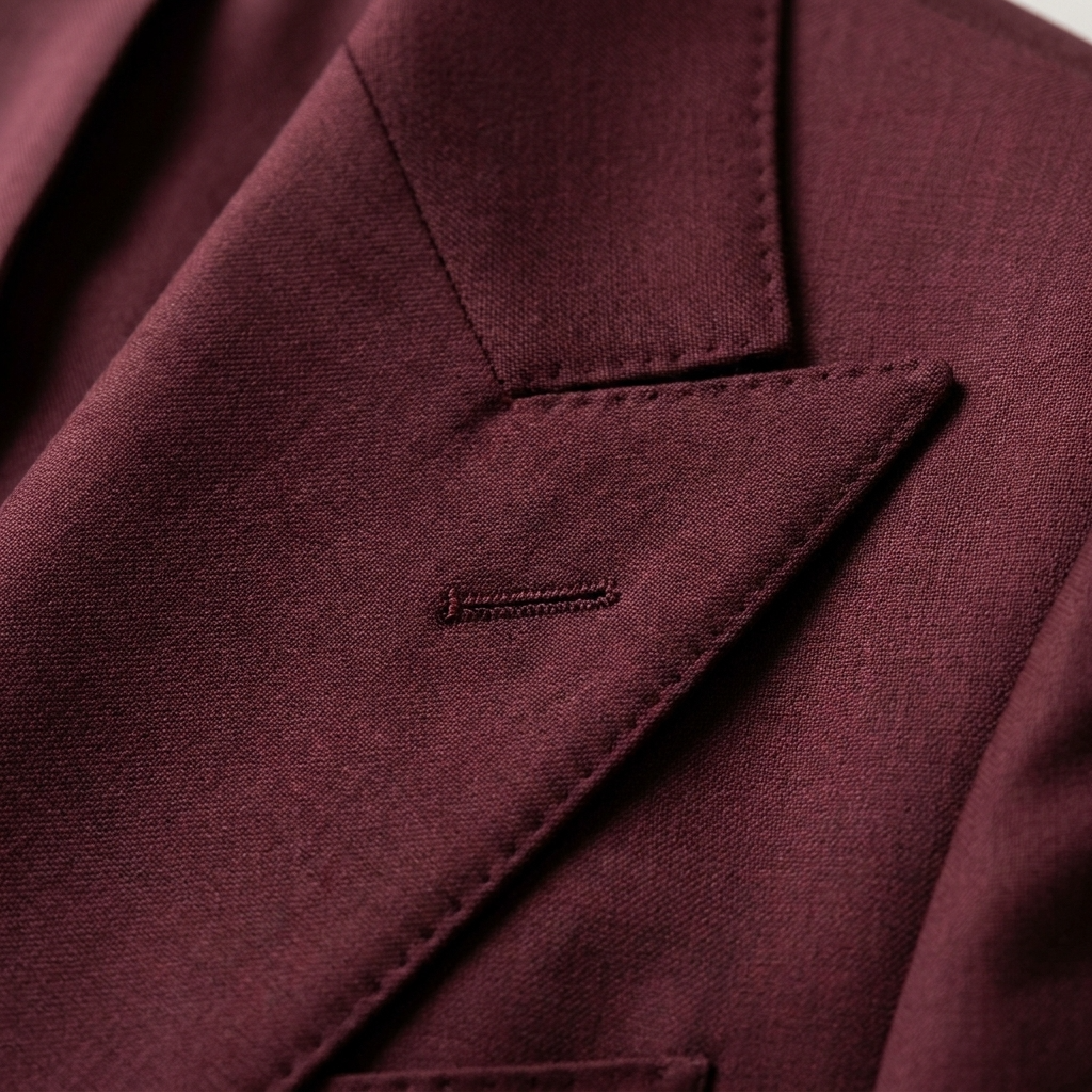 Custom Burgundy Double-Breasted Tuxedo Jacket