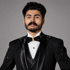 Black 3 Piece Tuxedo for Men with Hand Embellishment in Super 180's Wool Cashmere