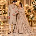 Luxury Champagne Beige Fully Embellished Sherwani for Men | Premium Designer Groom Wear for Wedding & Barat – Uomo Attire