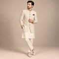Off-white color prince coat for groom