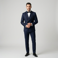 Custom Midnight Blue Double Breasted Tuxedo Jacket