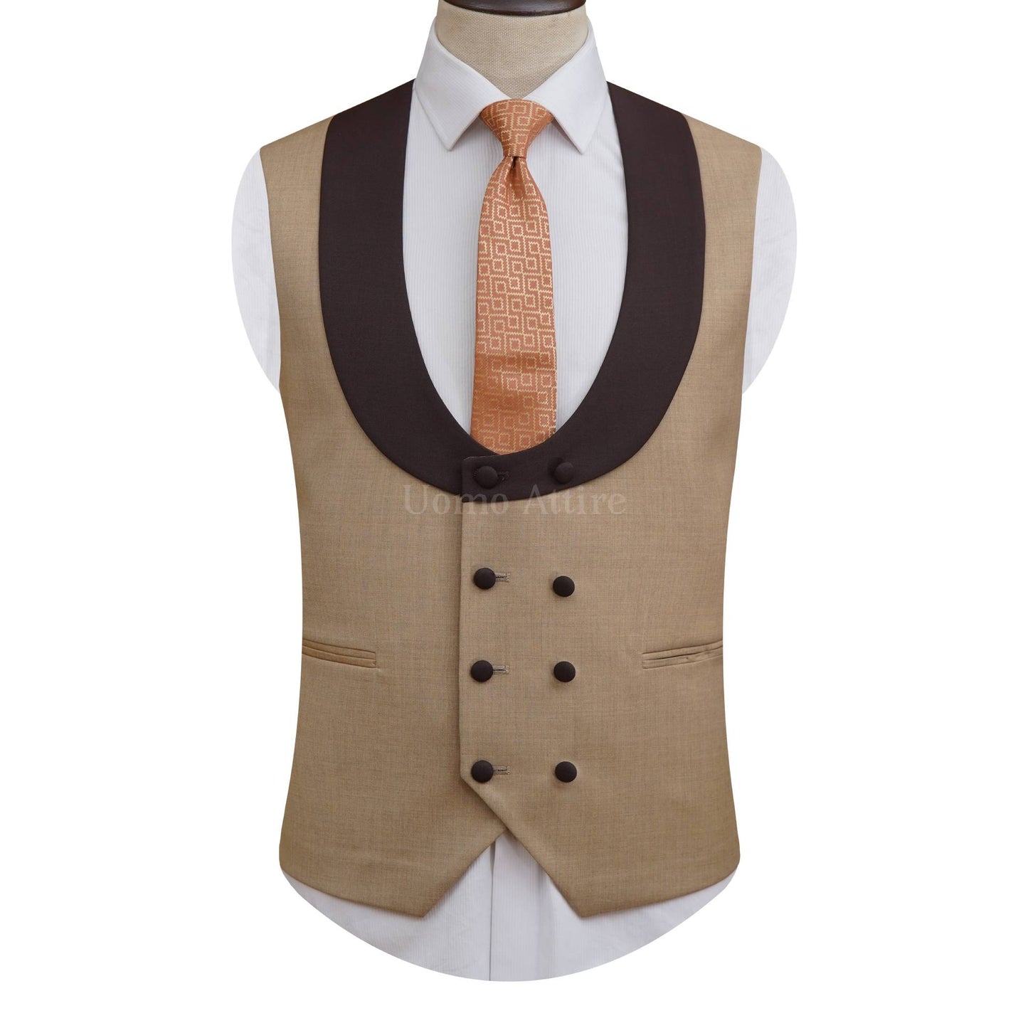
                  
                    Custom tailord perfect fit 3 piece suit double breasted vest | Custom Suits for men
                  
                
