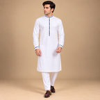 Premium Self-Textured Cotton Shalwar Kameez for Men