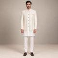 Open front White Prince Coat for Nikkah